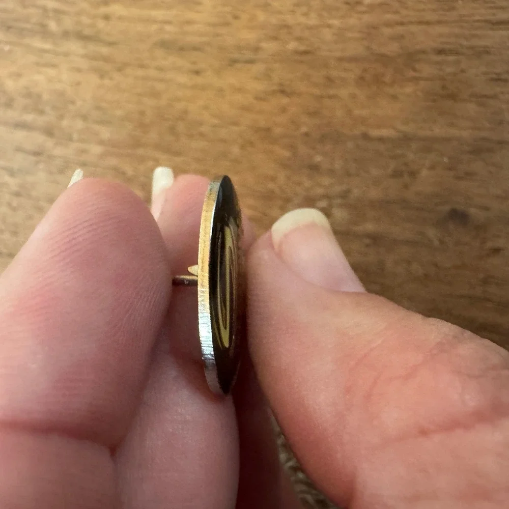 Sterling Trucks Oval Gold‎ Tone Lapel Hat Pin Brooch